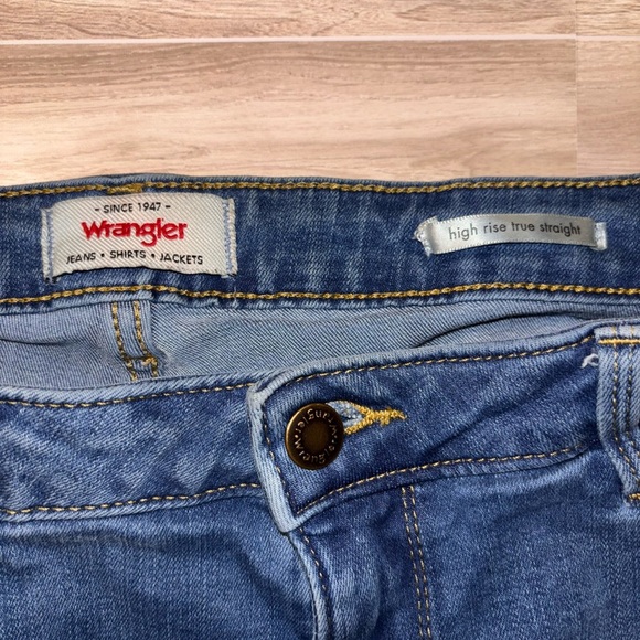 Wrangler high rise true straight denim jeans 14x34 - Picture 3 of 8